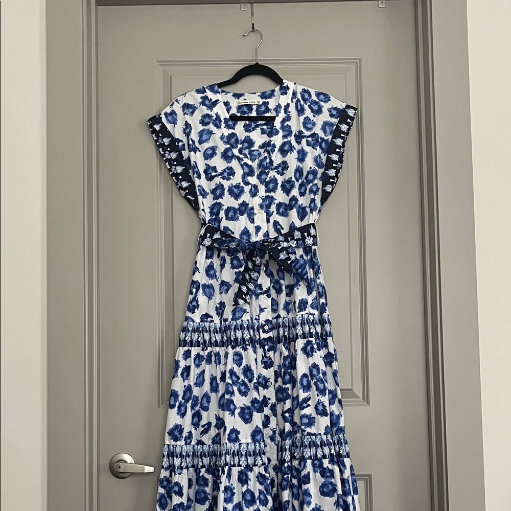 Abercrombie & Fitch Blue and White Floral Maxi Dress